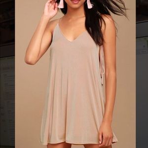 Lulus Back in Love Blush Pink Swing Dress Small